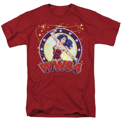 Wonder Woman 84 Lasso Star Mens T Shirt Cardinal Retro Pop Classics