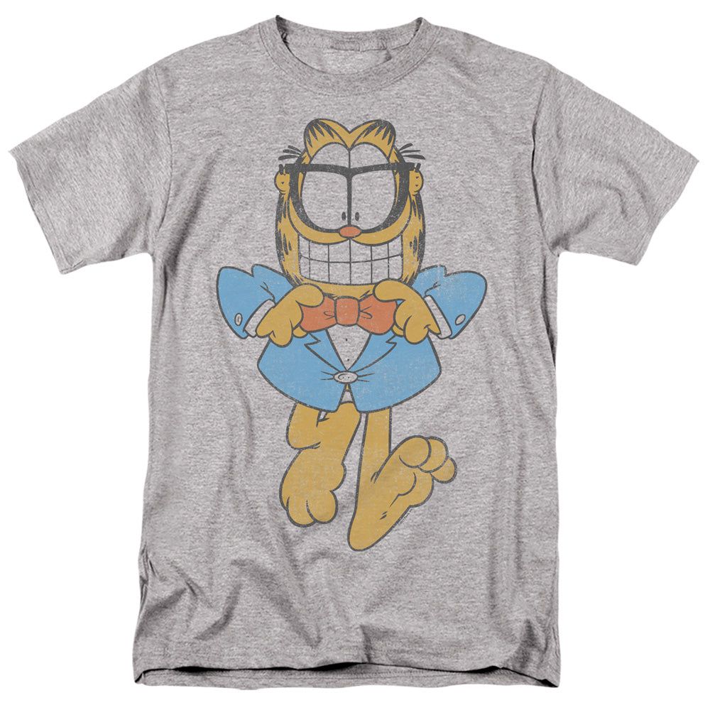 Garfield Dapper Cat Mens T Shirt Athletic Heather Retro Pop Classics