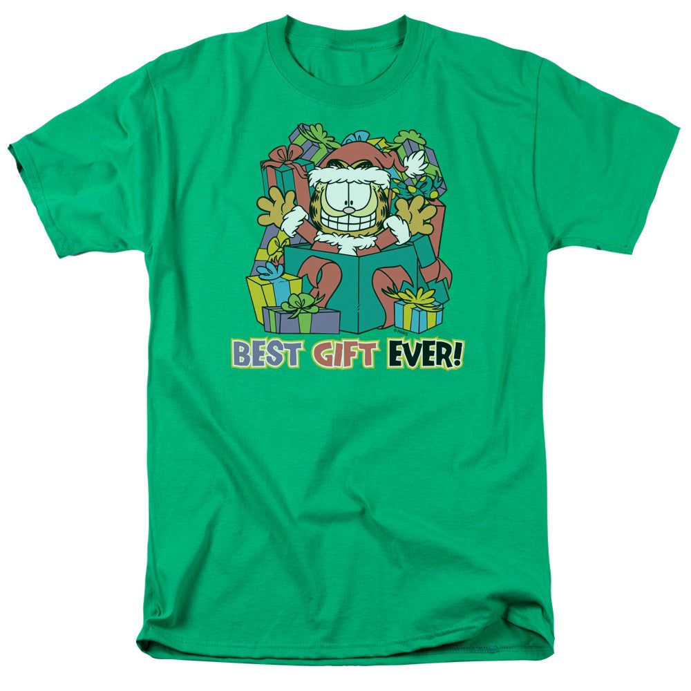 Garfield Best Gift Ever Mens T Shirt Kelly Green Retro Pop Classics