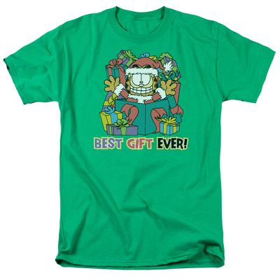 Garfield Best Gift Ever Mens T Shirt Kelly Green Retro Pop Classics
