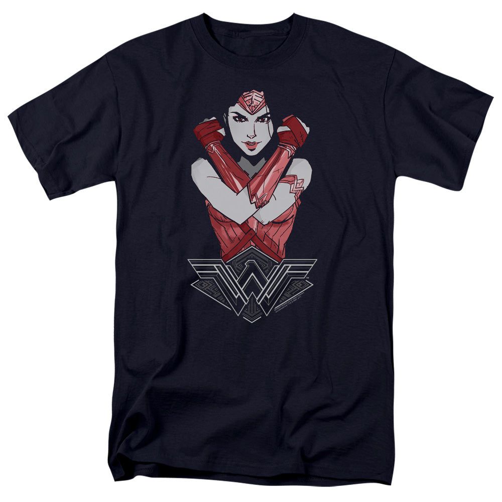Wonder Woman Movie Amazon Mens T Shirt Navy Retro Pop Classics