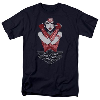 Wonder Woman Movie Amazon Mens T Shirt Navy Retro Pop Classics