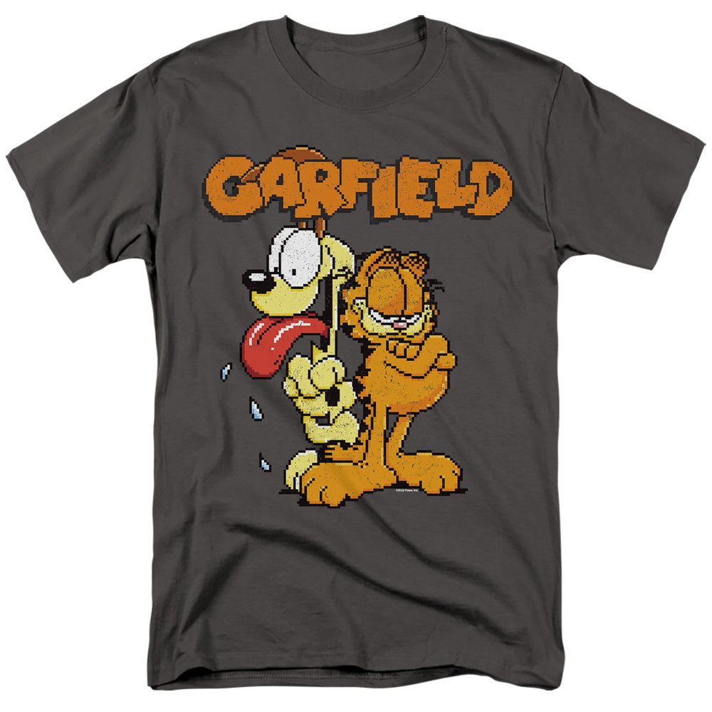 Garfield Garfield The Game Mens T Shirt Charcoal Retro Pop Classics