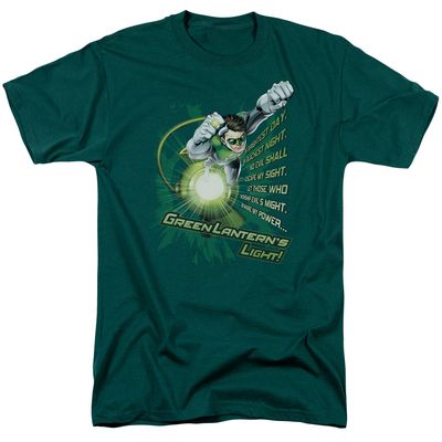 Green Lantern Flying Oath Mens T Shirt Hunter Green Retro Pop Classics