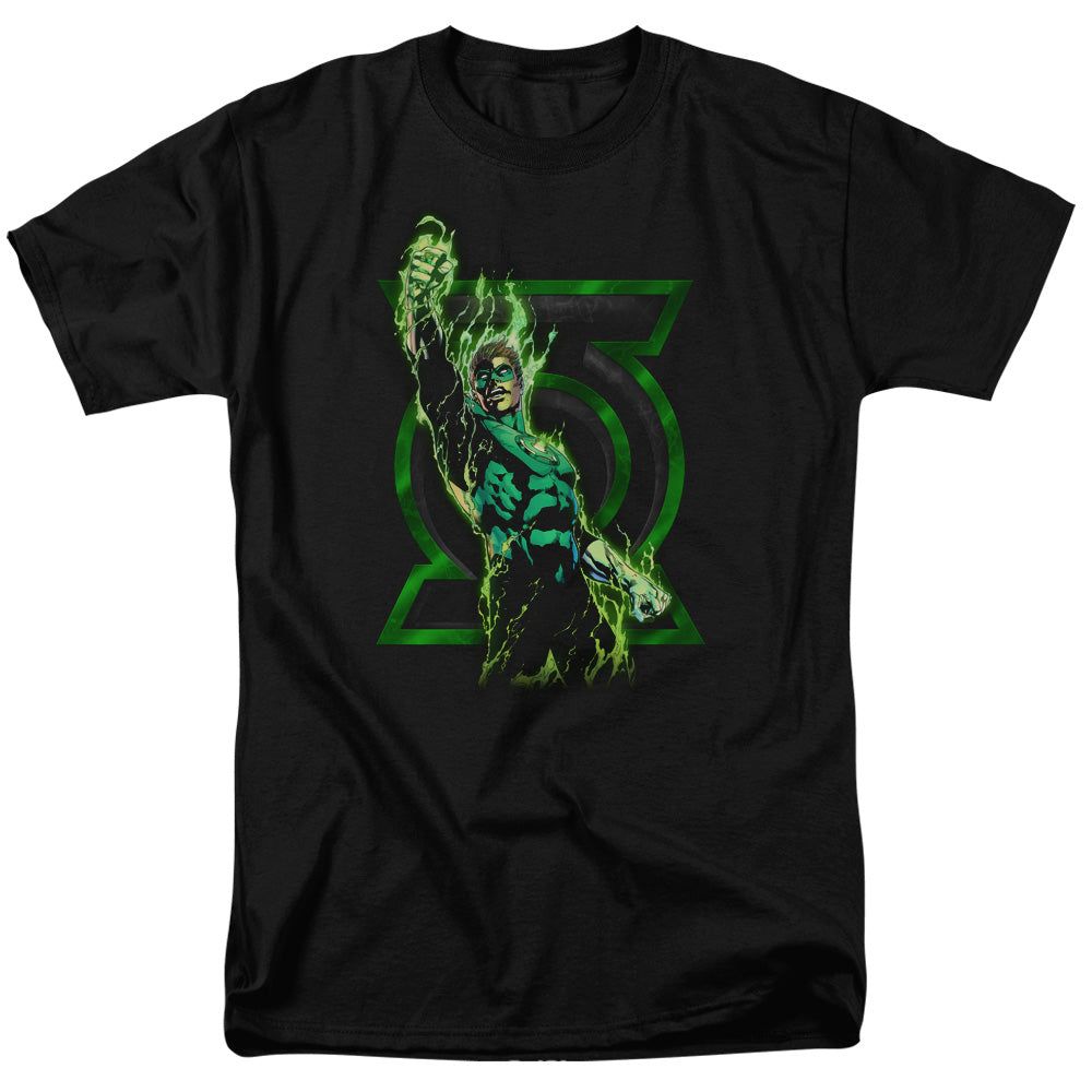 Green Lantern Fully Charged Mens T Shirt Black Retro Pop Classics