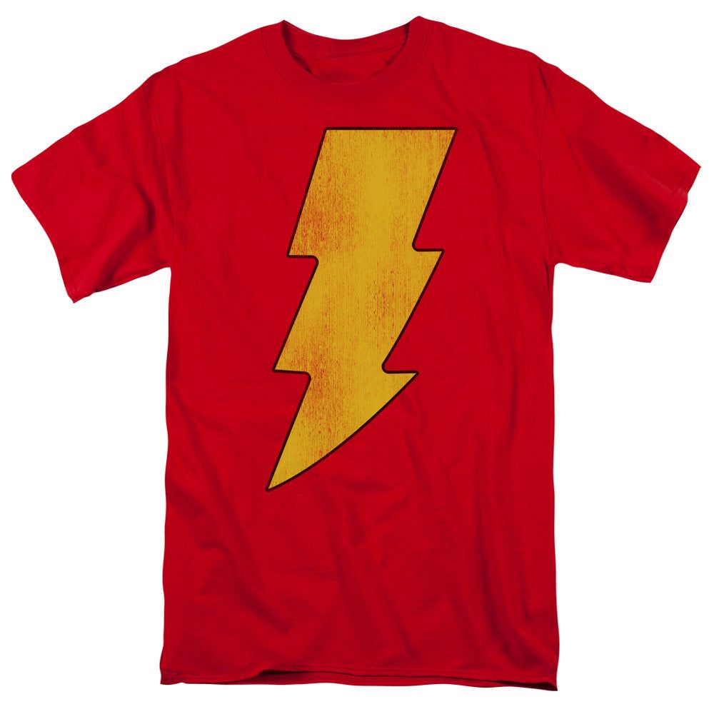 Dc Shazam Logo Distressed Mens T Shirt Red Retro Pop Classics