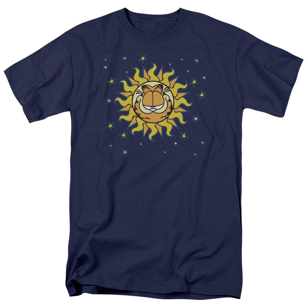 Garfield Celestial Mens T Shirt Navy Blue Retro Pop Classics