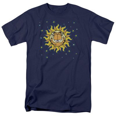 Garfield Celestial Mens T Shirt Navy Blue Retro Pop Classics