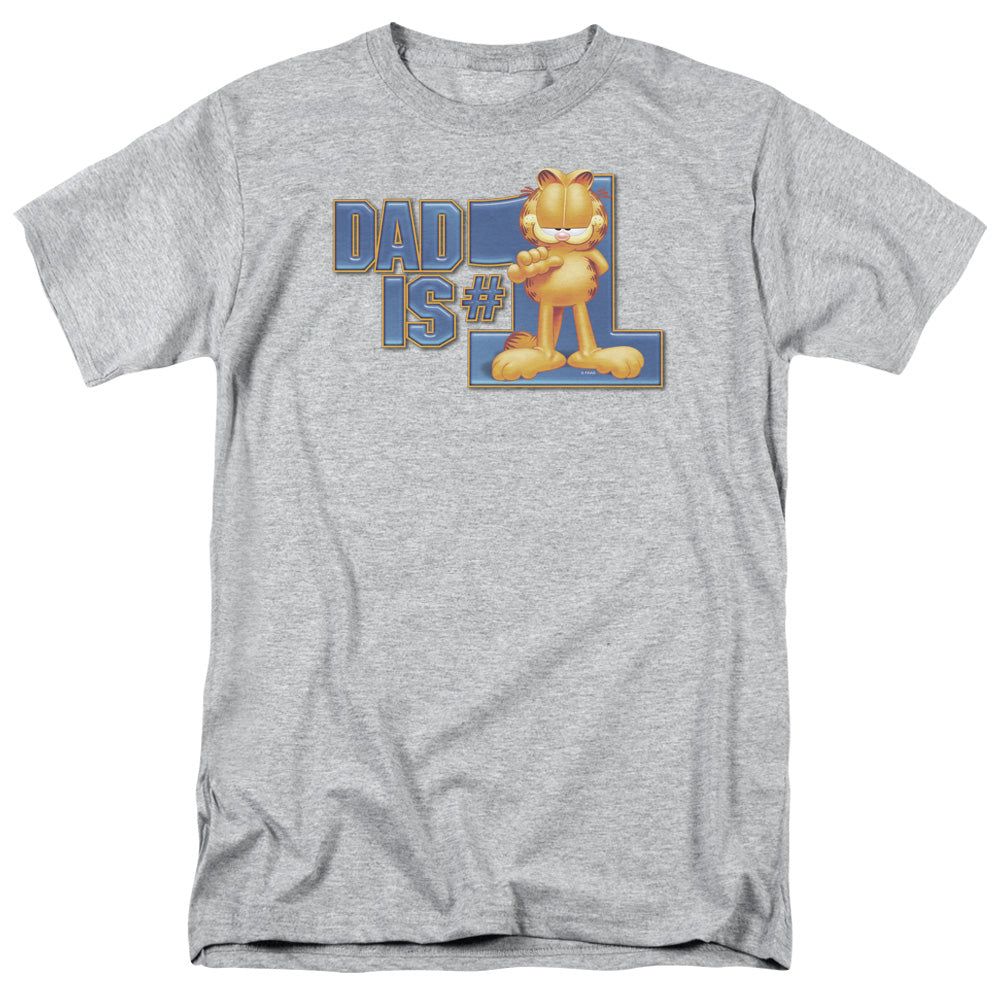 Garfield Dad is Number One Mens T Shirt Athletic Heather Retro Pop Classics