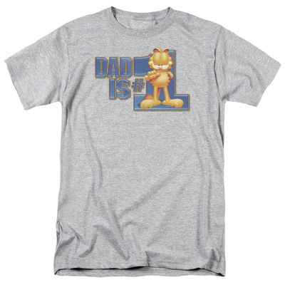 Garfield Dad is Number One Mens T Shirt Athletic Heather Retro Pop Classics