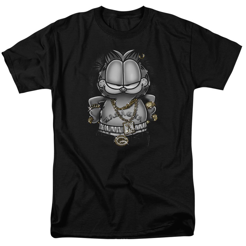Garfield Lasagna For Life Mens T Shirt Black Retro Pop Classics