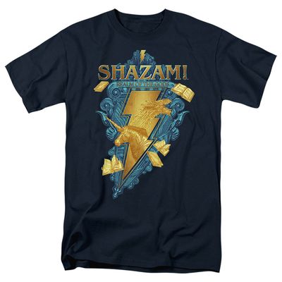 Shazam! Fury Of The Gods Big Blue Seal Mens T Shirt Navy Retro Pop Classics