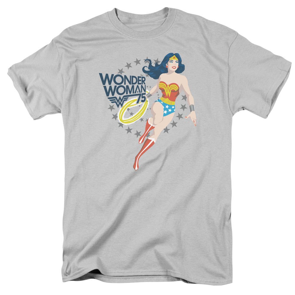 Wonder Woman Simple 75 Mens T Shirt Silver Retro Pop Classics
