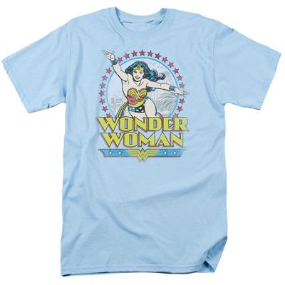 Dc Wonder Woman Star Of Paradise Island Mens T Shirt Light Blue Retro Pop Classics
