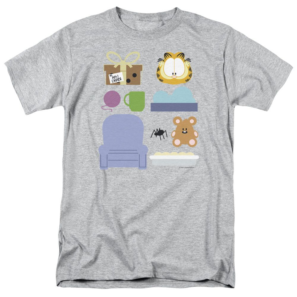 Garfield Gift Set Mens T Shirt Athletic Heather Retro Pop Classics