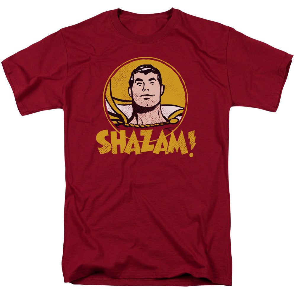 Dc Shazam Circle Mens T Shirt Cardinal Retro Pop Classics