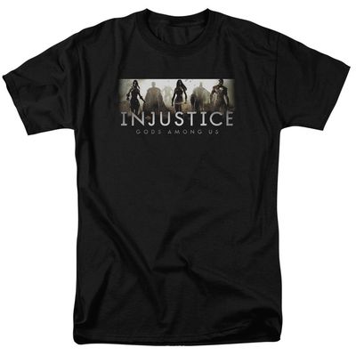 Injustice Gods Among Us Logo Mens T Shirt Black Retro Pop Classics