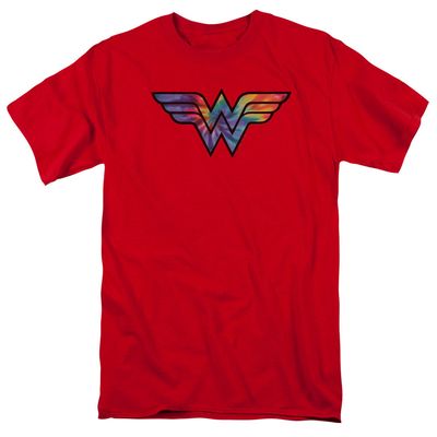 Dc Wonder Woman Wonder Woman Tie Dye Logo Mens T Shirt Red Retro Pop Classics