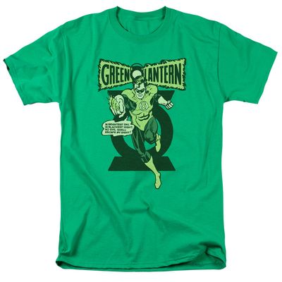 Green Lantern Retro Oath Mens T Shirt Kelly Green Retro Pop Classics