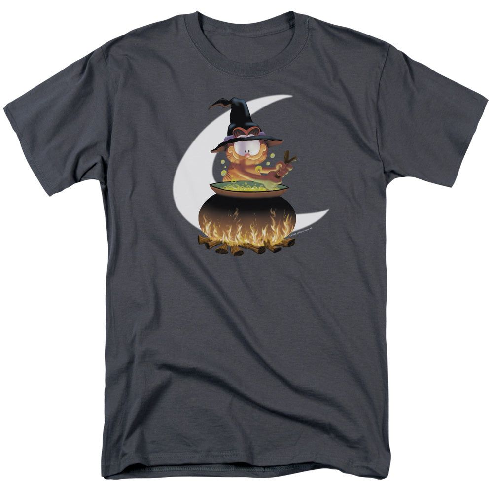 Garfield Stir The Pot Mens T Shirt Charcoal Retro Pop Classics