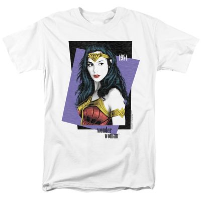 Wonder Woman 84 Strike A Pose Mens T Shirt White Retro Pop Classics