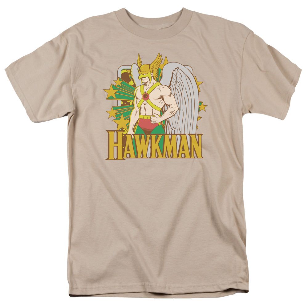 Dc Hawkman Stars Mens T Shirt Sand Retro Pop Classics