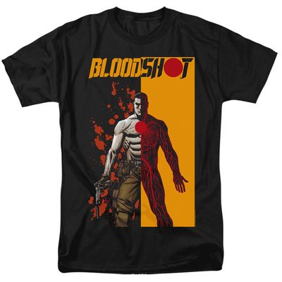 Bloodshot Split Mens T Shirt Black Retro Pop Classics