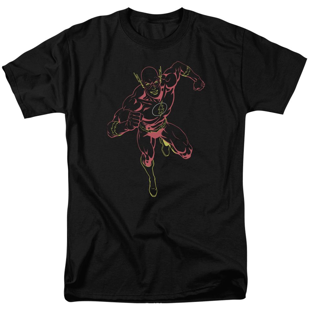 The Flash Neon Flash Mens T Shirt Black Retro Pop Classics