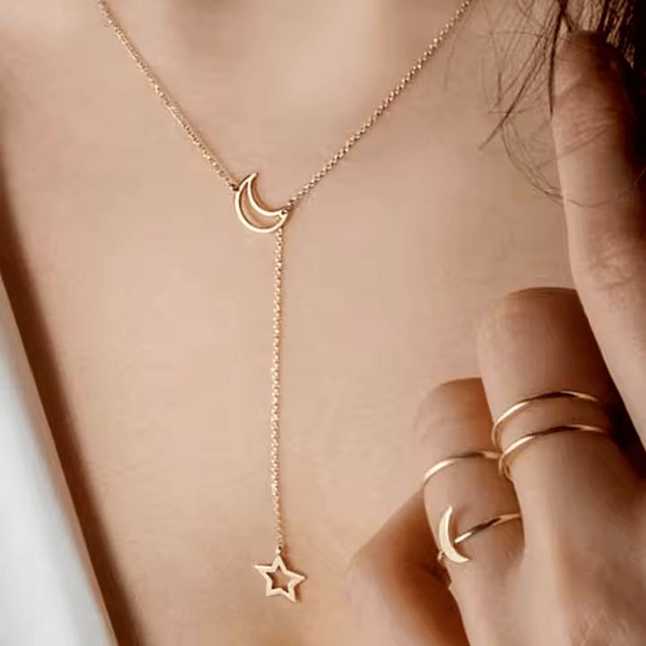 Collier lune et étoile