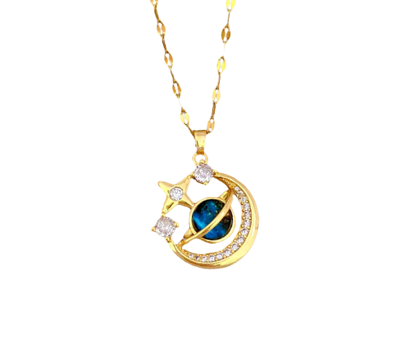 Collier Saturne Scintillante, Collection Planète étoilée
