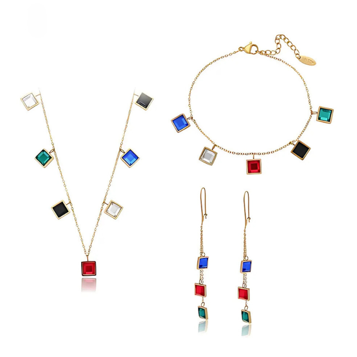 Parure de Bijoux en acier inoxydable 3 Pièces XU2