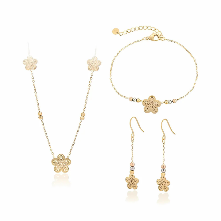 Parure de Bijoux en acier inoxydable 3 Pièces XU5