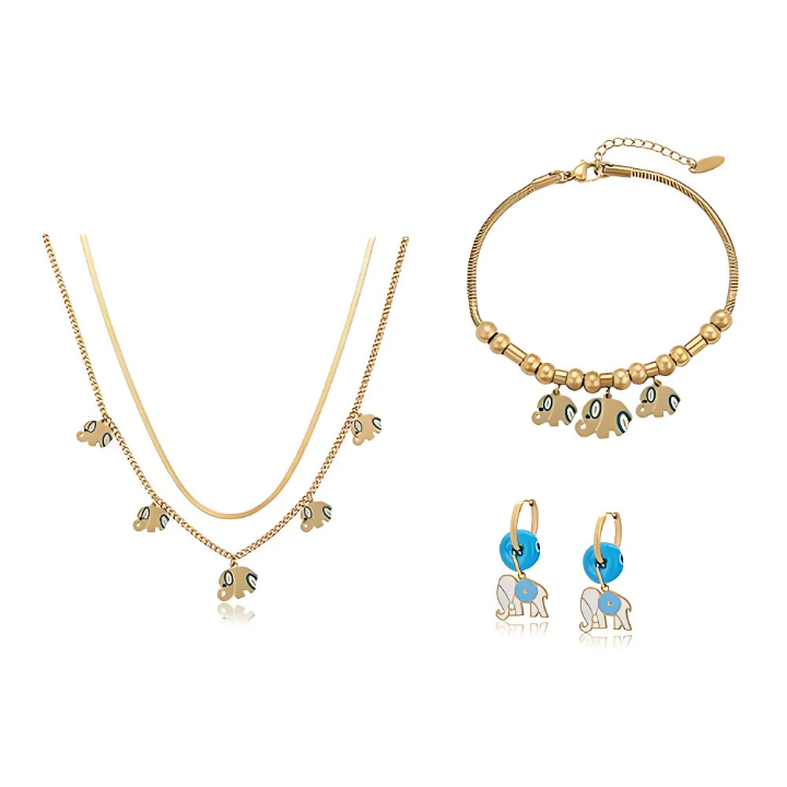 Parure de Bijoux en acier inoxydable 3 Pièces XU8