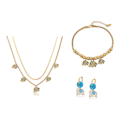Parure de Bijoux en acier inoxydable 3 Pièces XU8