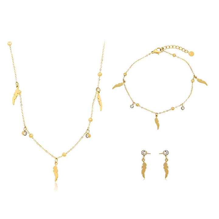 Parure de Bijoux en acier inoxydable 3 Pièces XU9