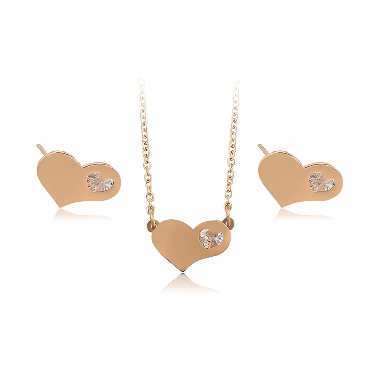 Parure de Bijoux en acier inoxydable 2 Pièces XU11
