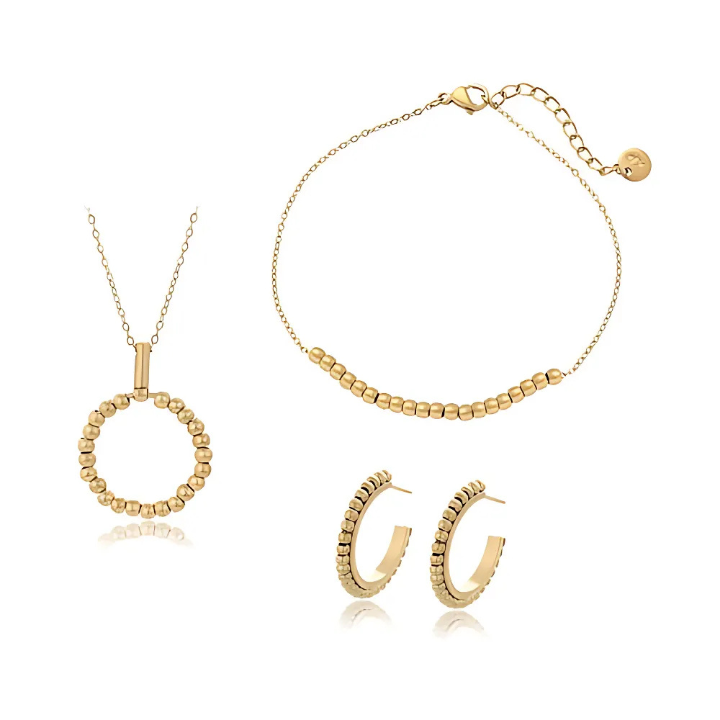Parure de Bijoux en acier inoxydable 3 Pièces XU14