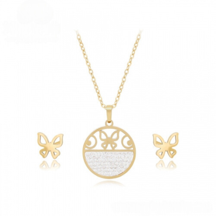 Parure de Bijoux en acier inoxydable 2 Pièces XU16