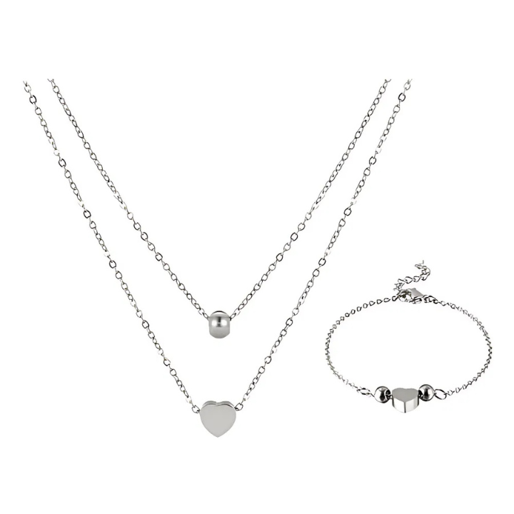 Parure de Bijoux en acier inoxydable 2 Pièces XU20