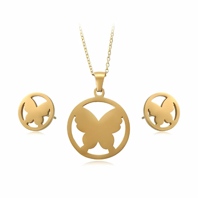 Parure de Bijoux en acier inoxydable 2 Pièces XU21