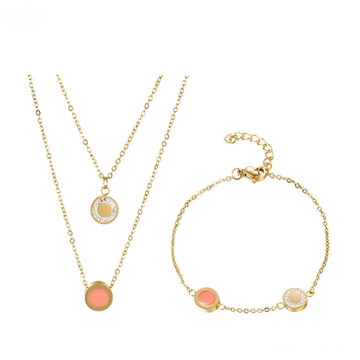 Parure de Bijoux en acier inoxydable 2 Pièces XU23