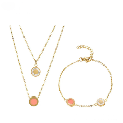 Parure de Bijoux en acier inoxydable 2 Pièces XU23