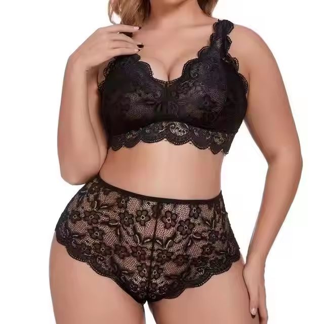 Ensemble de Lingerie 2 pièces, Soutien-gorge et Boxer Shorty en dentelles, Lingerie pour femme