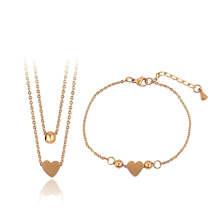 Parure de Bijoux en acier inoxydable 3 Pièces XU25
