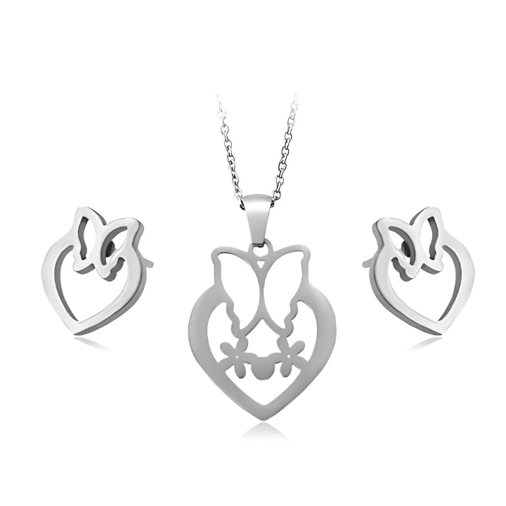 Parure de Bijoux en acier inoxydable 2 Pièces XU26