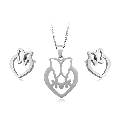 Parure de Bijoux en acier inoxydable 2 Pièces XU26