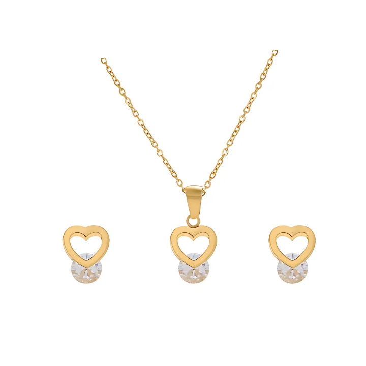 Parure de Bijoux en acier inoxydable 2 Pièces XU31