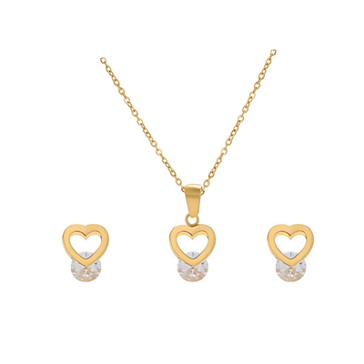 Parure de Bijoux en acier inoxydable 2 Pièces XU31