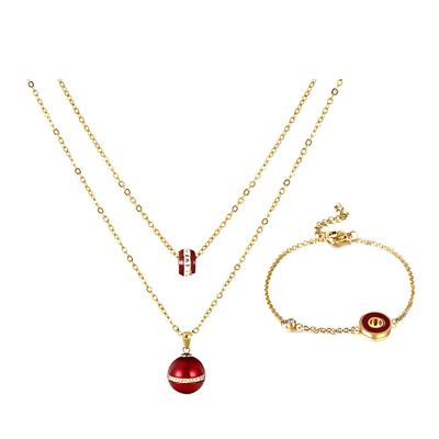 Parure de Bijoux en acier inoxydable 2 Pièces XU32