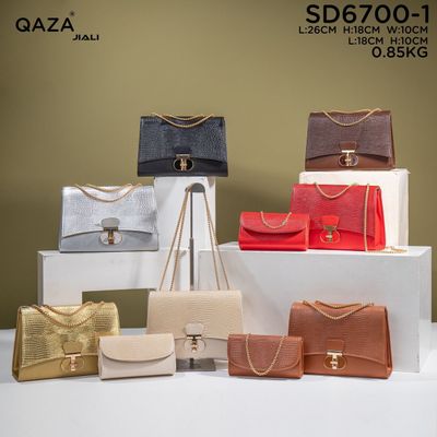 Lot de 2 pièces Sac à main et pochette soirée  pour dames en Cuir PU de haute qualité